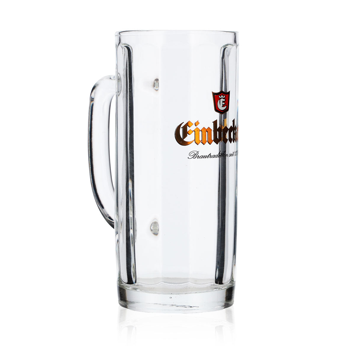 6x szklanka do piwa Einbecker 0,2 l, złoty napis, relief Sahm Moldau, szklanki do piwa – Widok 3
