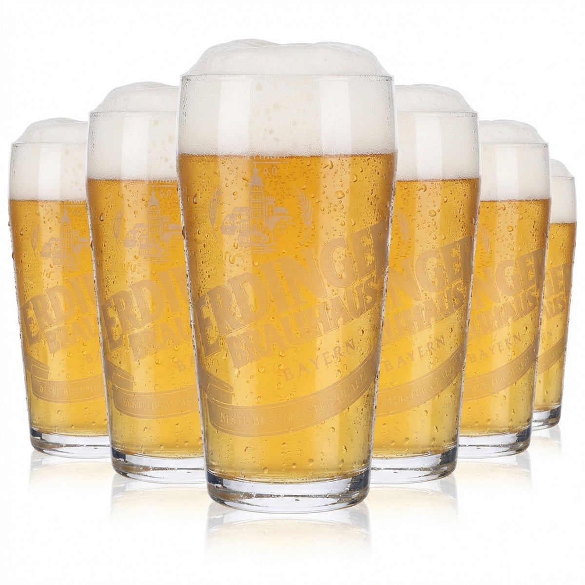 6x szklanki do piwa Erdinger Weissbräu Szklanki do piwa Willibecher 0,4 l Kubek „Tradition”
