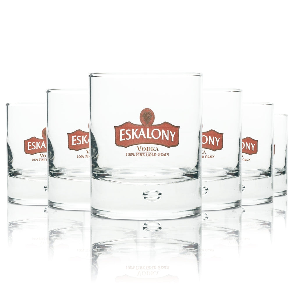6x Eskalony Vodka Glass Tumbler Bubble 2cl 4cl Kieliszki koktajlowe Air Bubble LowBall