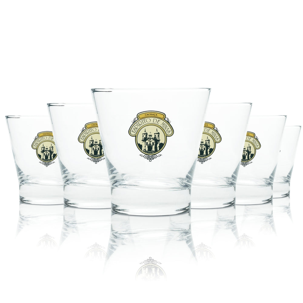 6x Espirito de Minas Rum Szklanka 0,25 l Tumbler Cachaca Szklanki Koktajl Lowball Bar