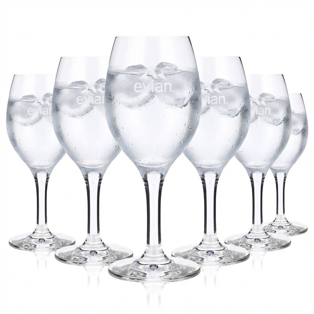 6x szklanka do wody Evian 0,23 l Szklanki do wody Puchar Kielich