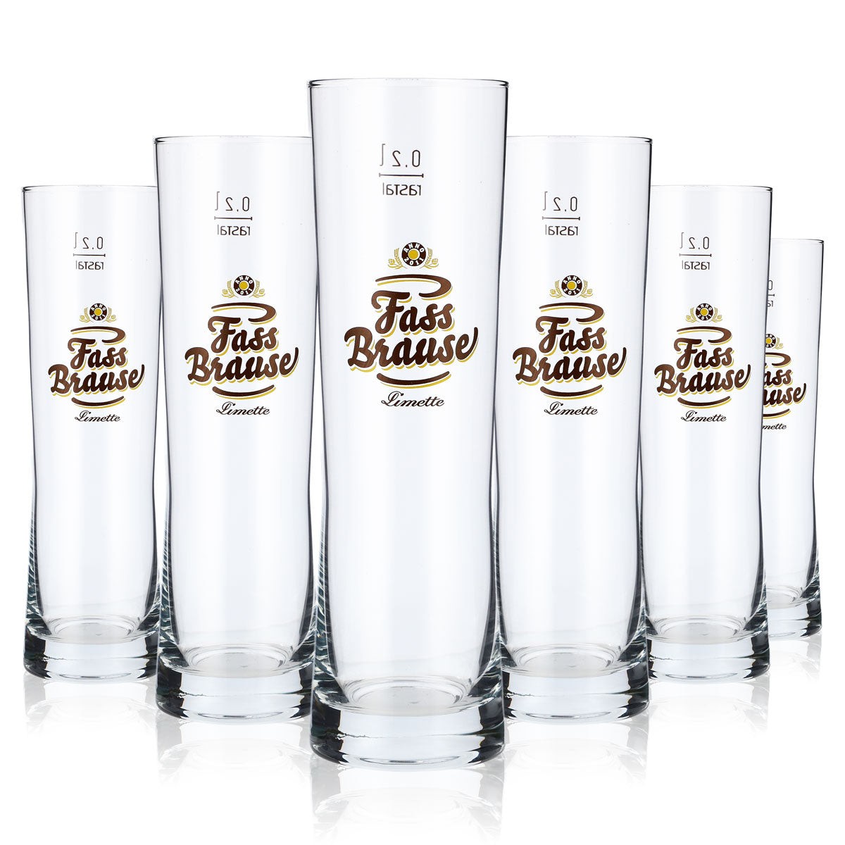 6x Fassbrause Szklanki 0,2 l Kubki/szklanki „Limette” Rastal Fresh – Widok 5