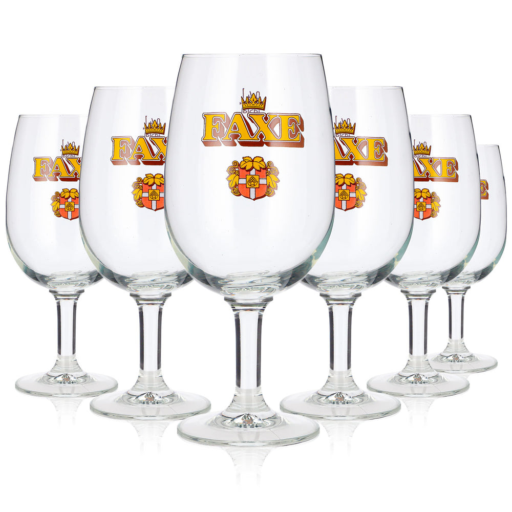 6 szklanek do piwa Faxe o pojemności 0,4 l, model „Rastal König” (zestaw 6 sztuk)