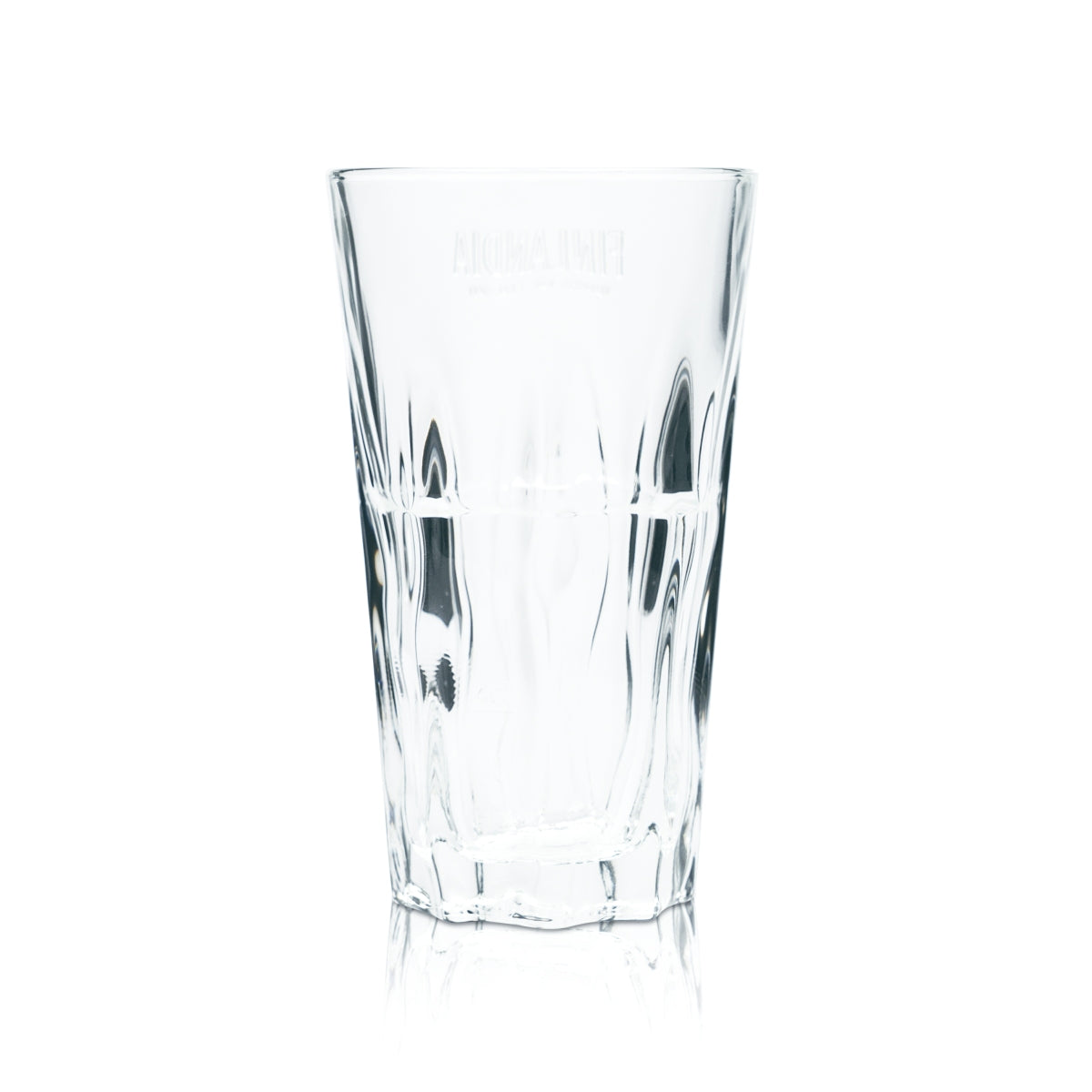 6x Finlandia Vodka Glass 0,25l Longdrink Relief Contour Glasses Cocktail Cut – Widok 3