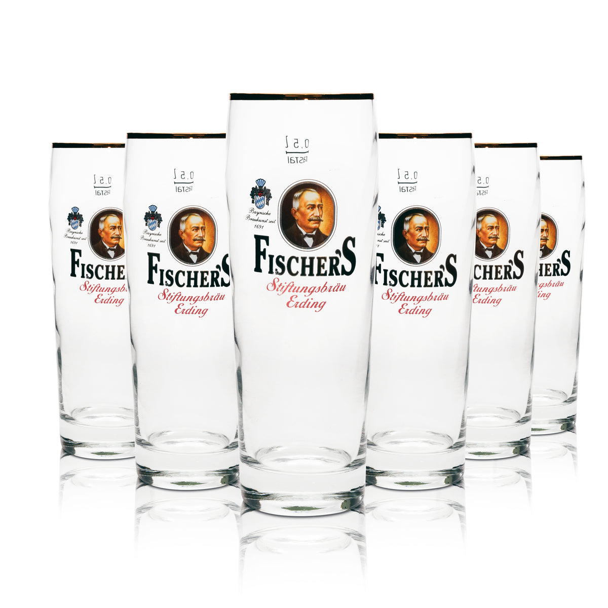 6x szklanka do piwa Fischers Willy kufel 0,5l Rastal – Widok 4