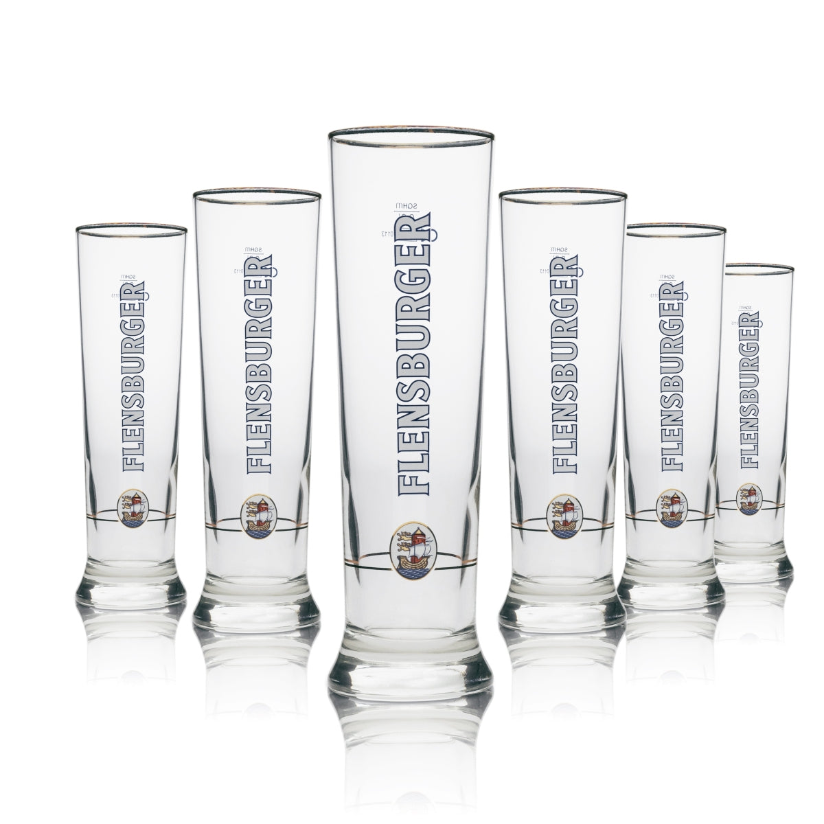 6x Flensburger szklanka do piwa Ekskluzywny kufel Vancouver 300ml sahm