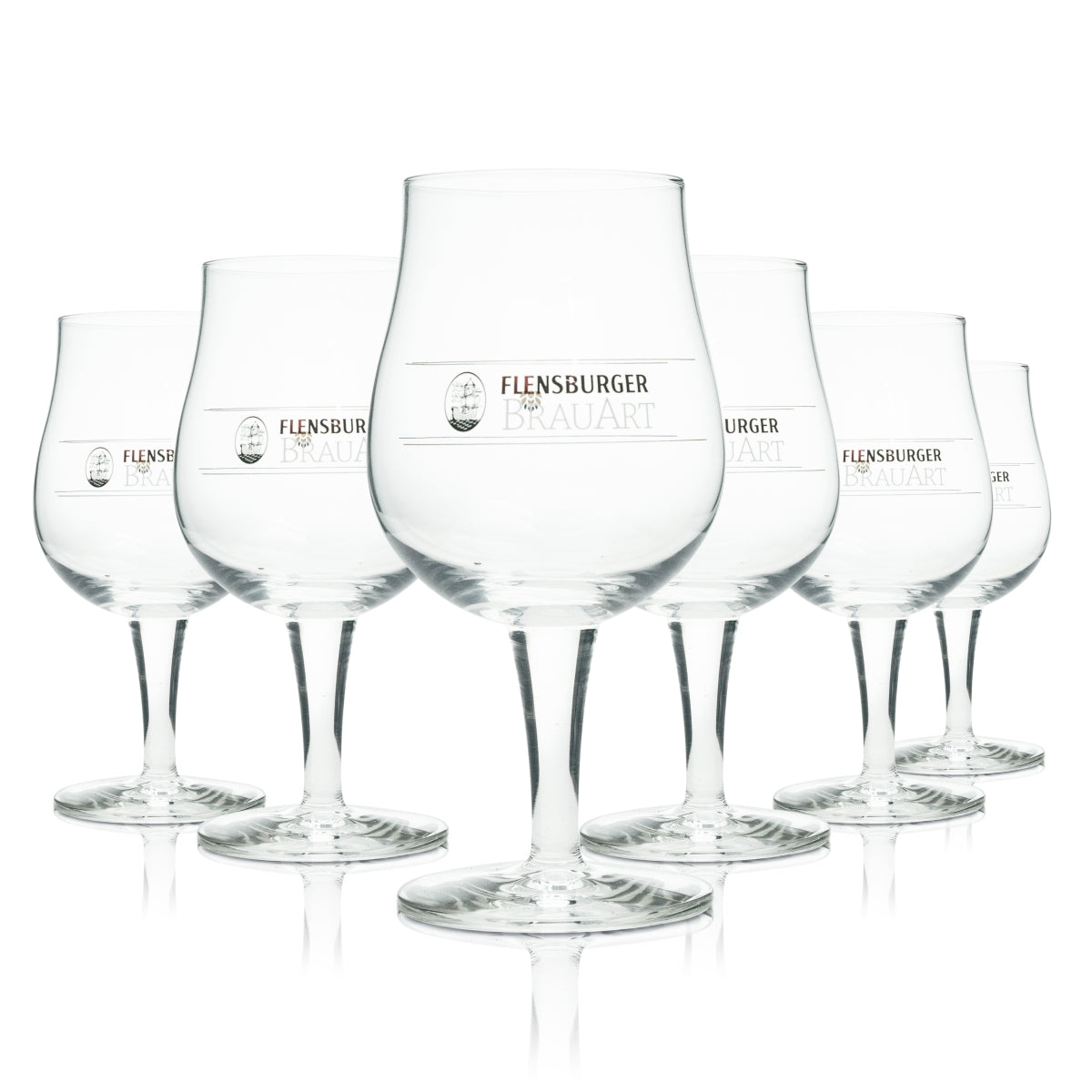 6x Flensburg Szklanka do piwa degustacyjna 0,3l Brauart Rastal