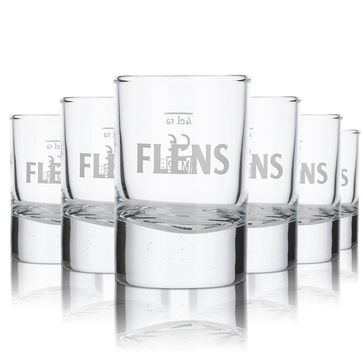 6x zestaw mini szklanek do piwa Flensburger Pilsener / szklanki do shotów FLENS / NORDLICHT