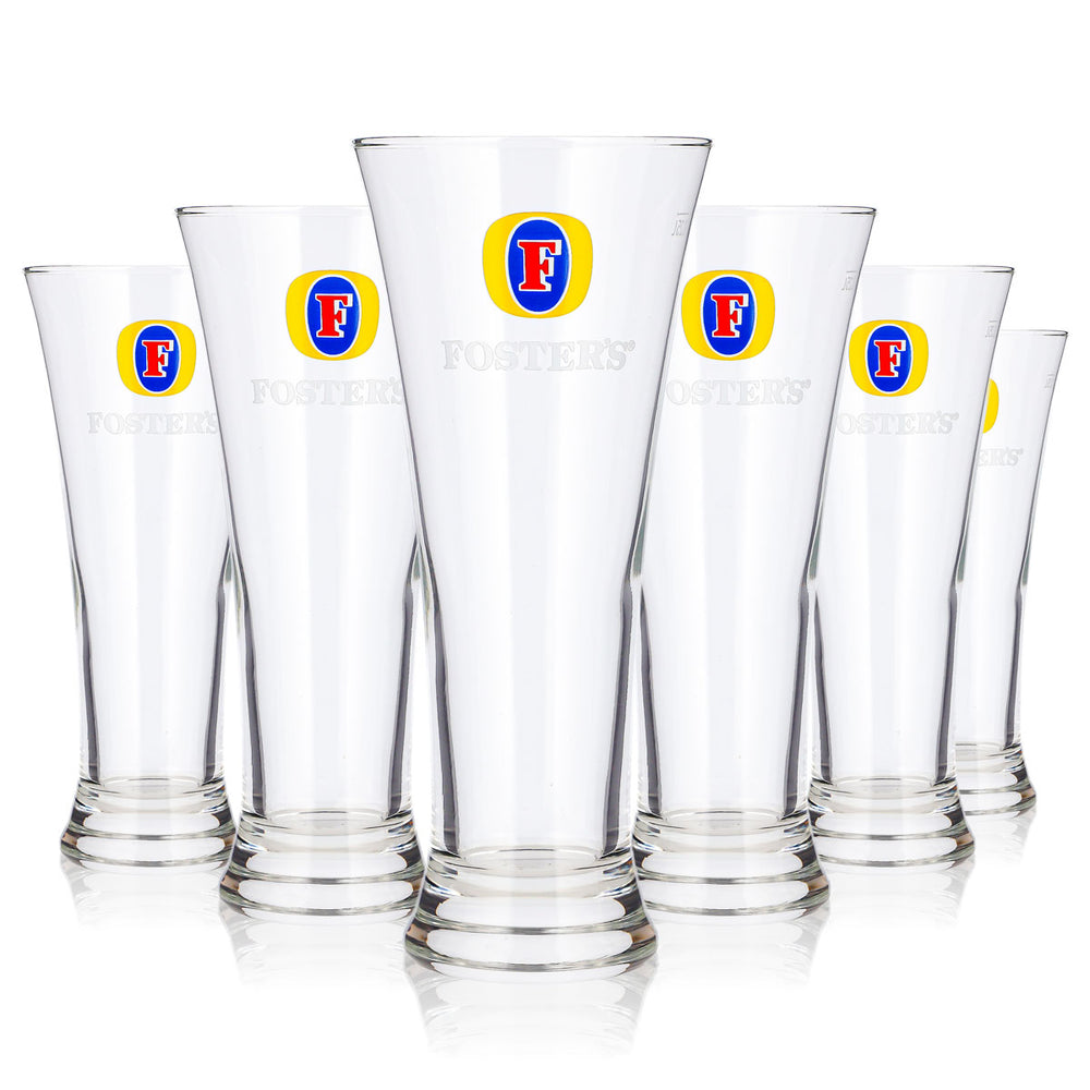 6 szklanek do piwa Fosters o pojemności 0,25 l (zestaw 6 sztuk)