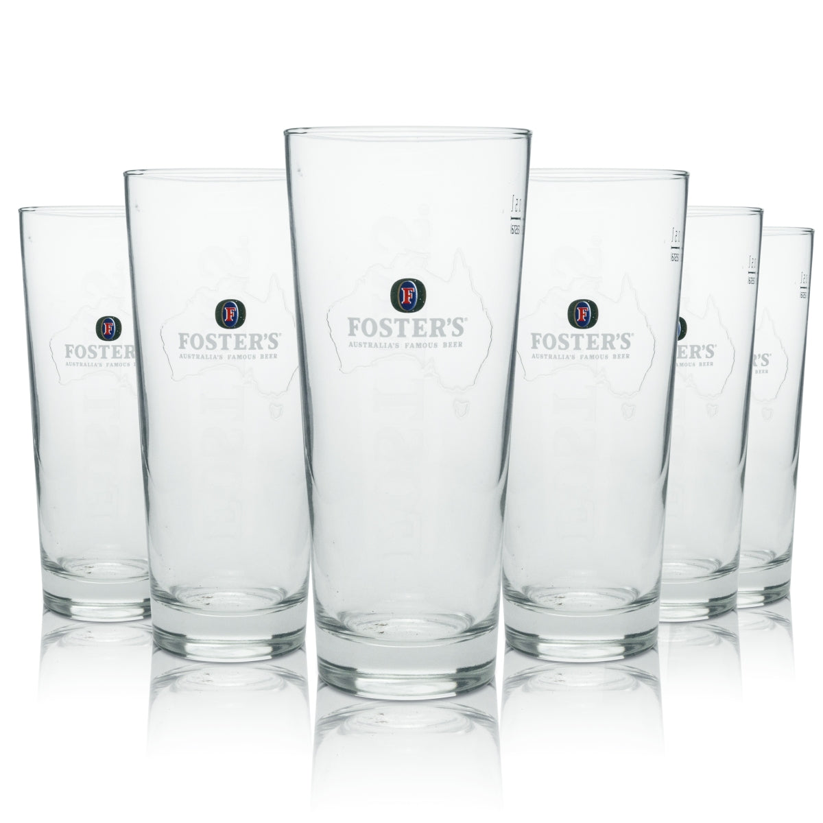6x Szklanka do piwa Fosters long drink "Landkarte" 500ml rastal