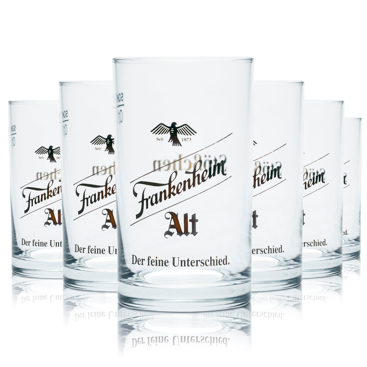 6x Frankenheim Glass 0,1l Old Beer Glasses Mug Stange Geeicht Gastro Kneipe Bar – Widok 5