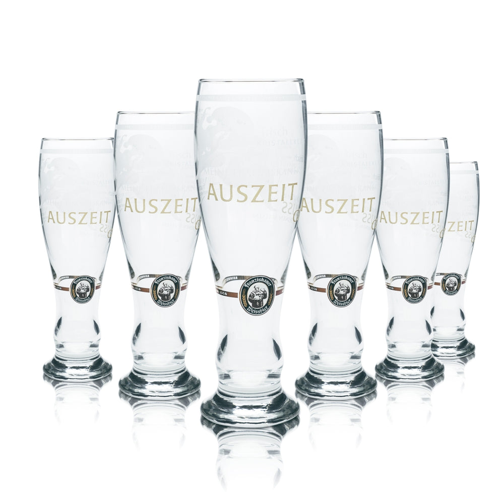 6x szklanka do piwa pszenicznego Franziskaner 0.5l szklanki do piwa pszenicznego drożdżowego browar kolekcjonerski Gastro