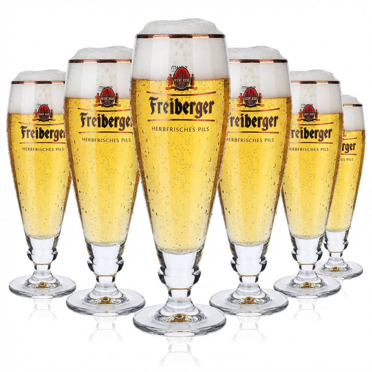 6x szklanka do piwa Freiberger Szklanki do piwa Szklanka pucharowa 0,4 l Ekskluzywna szklanka Sahm