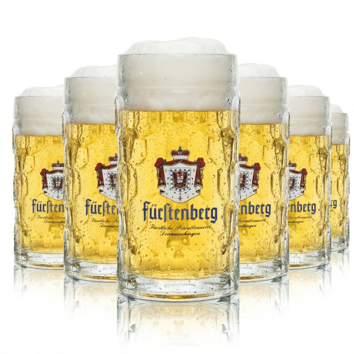 6x szklanka do piwa Fürstenberg 0.5l kufel Kronen Seidel Rastal szklanki kufle uchwyt Piwo