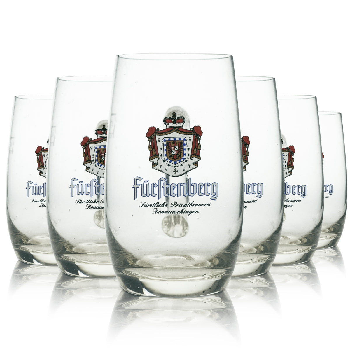 6x szklany dzbanek do piwa Fürstenberg 0,5l rastal