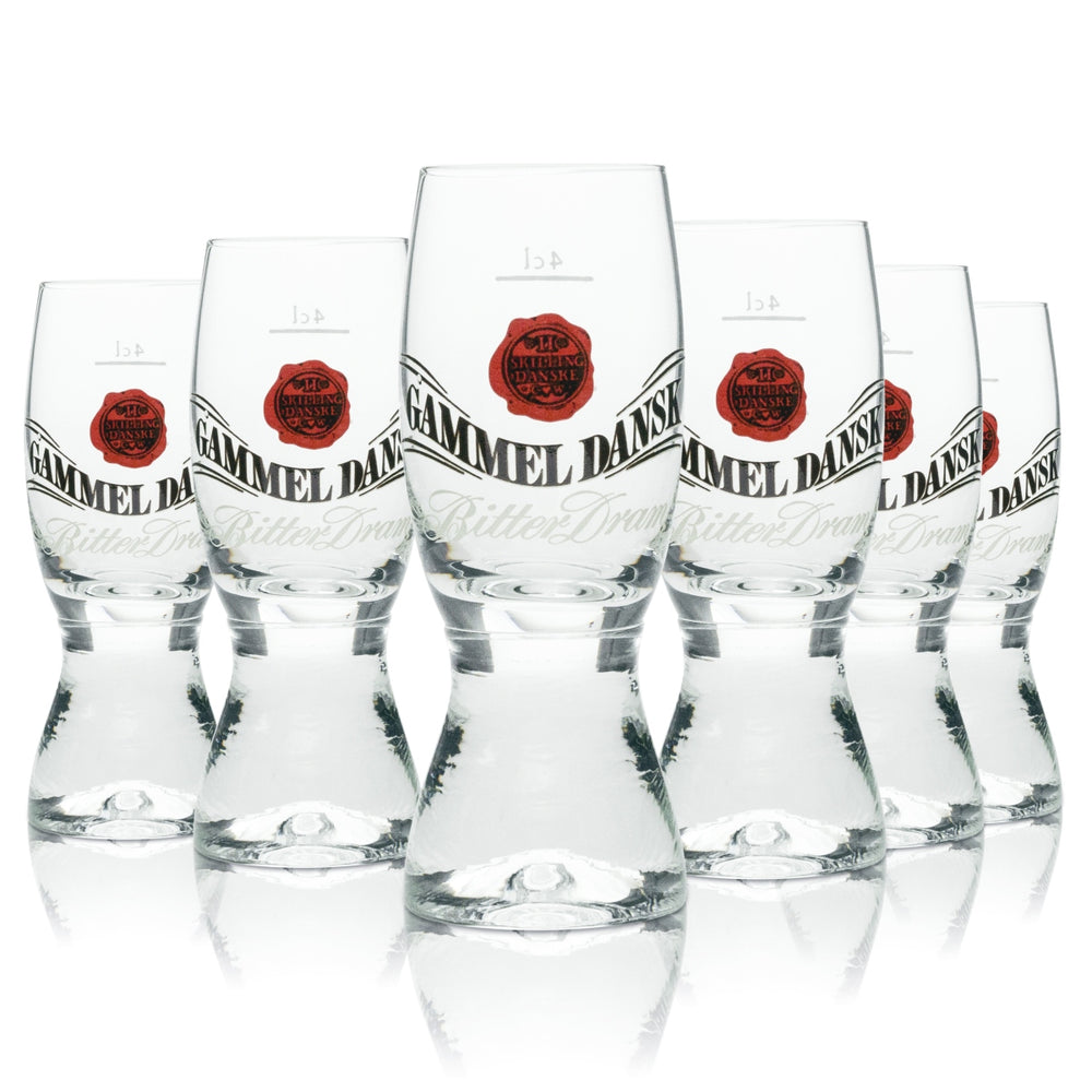 6x kieliszek likierowy Gammel Dansk shot 2/4 cl