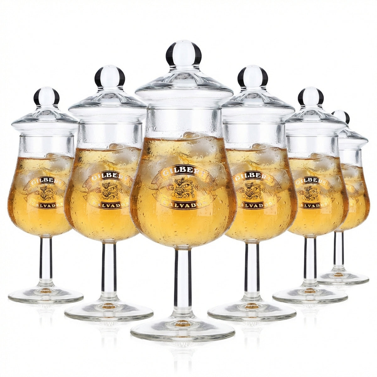 6x Gilbert Calvados Calvados Szklanki Szklanki degustacyjne z pokrywką