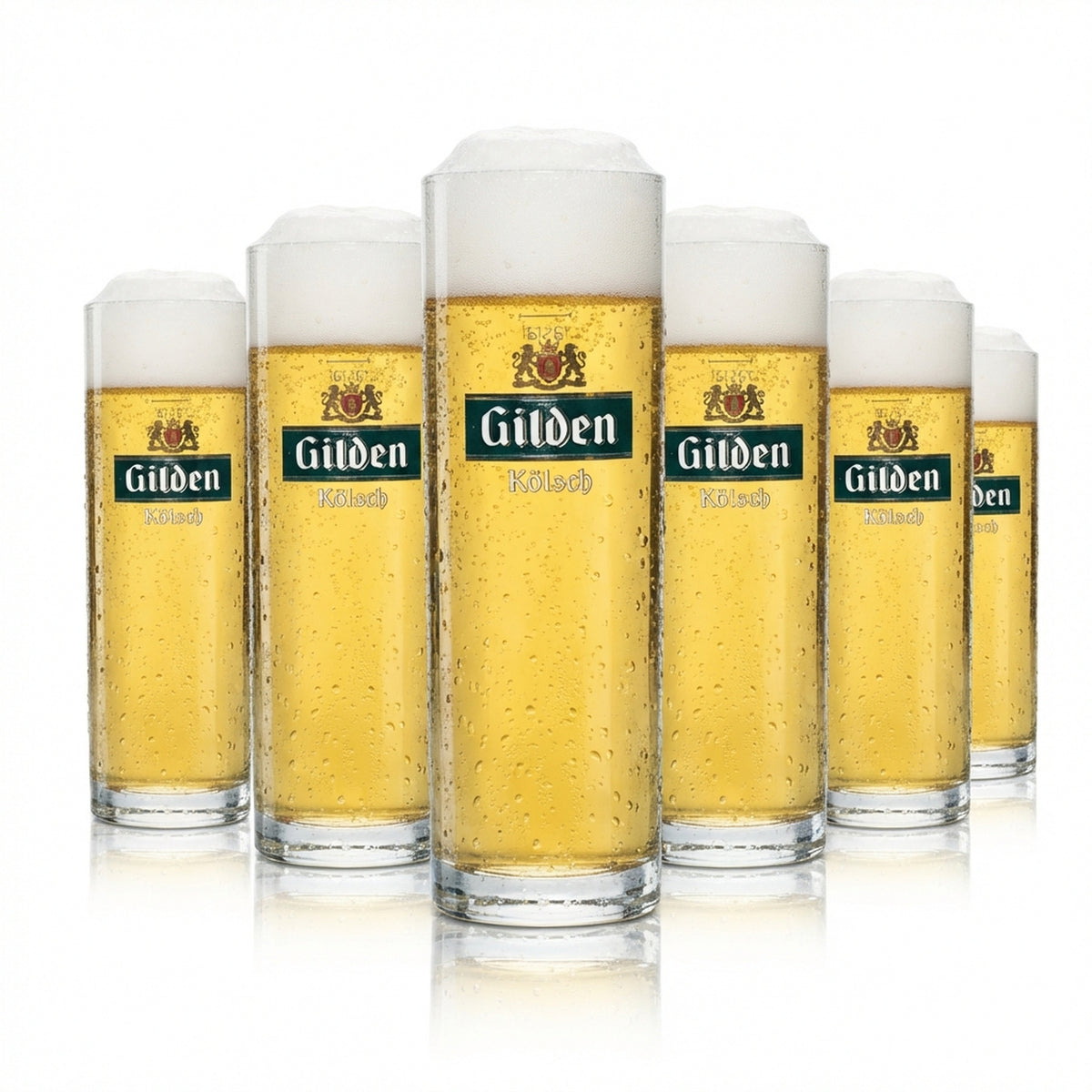 6x Gilden Szklanka do Piwa 0,2l Kölsch Stange Mug Willi Szklanki Carnival Beer Gastro