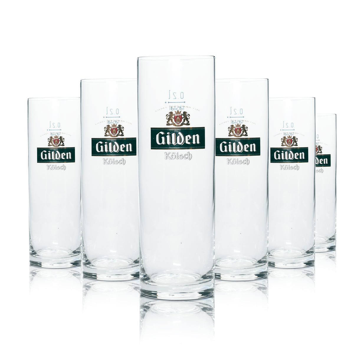 6x Gilden Szklanka do Piwa 0,2l Kölsch Stange Mug Willi Szklanki Carnival Beer Gastro – Widok 4