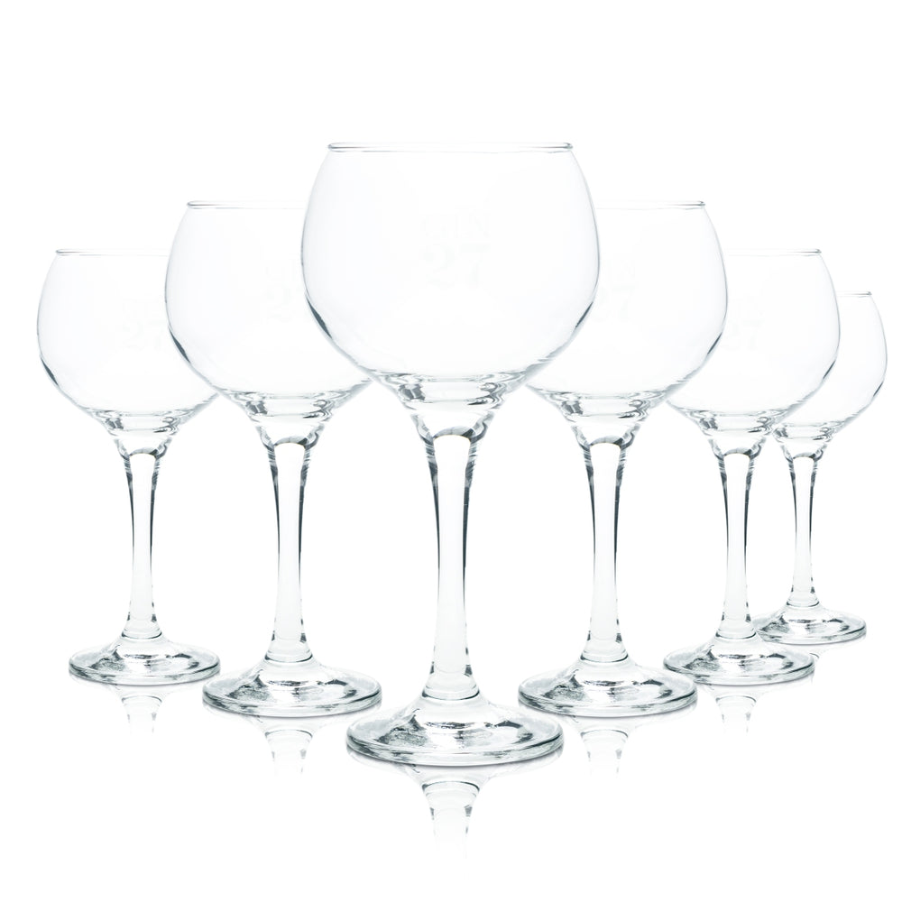 6x Gin27 Kieliszek do ginu Kieliszek balonowy 27 kieliszków Coppa Cocktail Longdrink 40cl Tonic Stiel