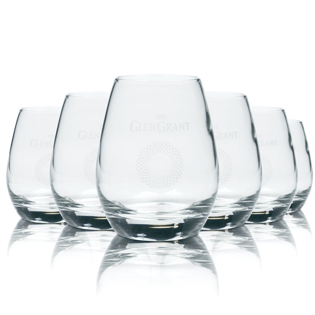 6x Glen Grant Whiskey Glass 0.2l Tumbler Balloon Engraving Glasses Nosing Tasting Malt