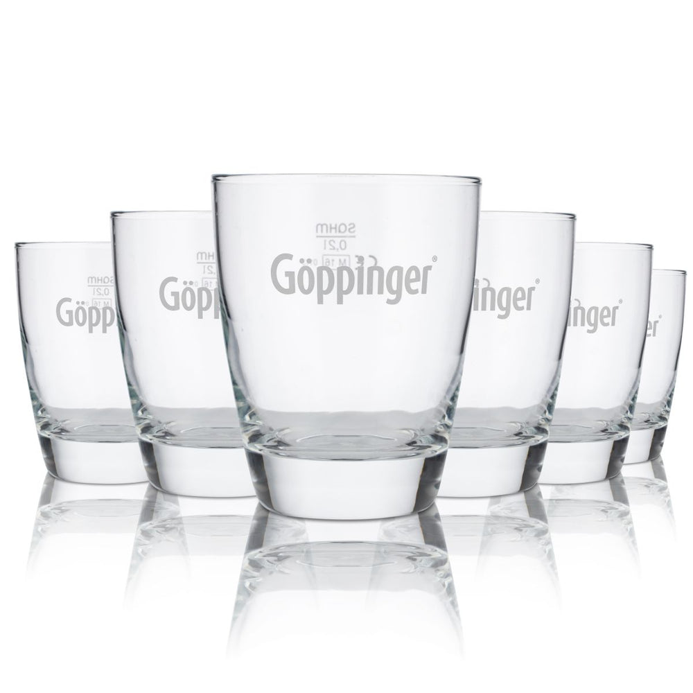 6x Göppinger zestaw szklanek do wody mineralnej 0,2l gazowanej Gastro