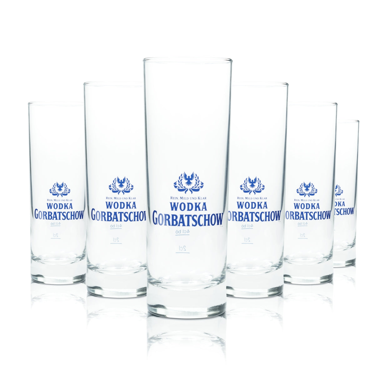6x Gorbatschow Kieliszek do wódki 0,3l Tumbler Longdrink Okrągłe szklanki koktajlowe Szwecja
