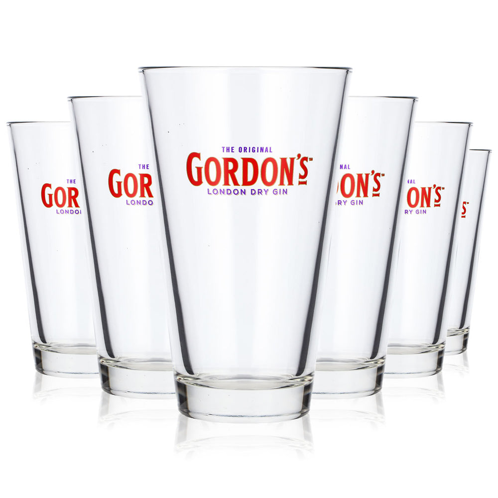 6 szt. szklanek do ginu Gordons 0,33 l – szklanki do long drinków, kubki, tumblery, Rastal, Lowball (zestaw 6 sztuk)