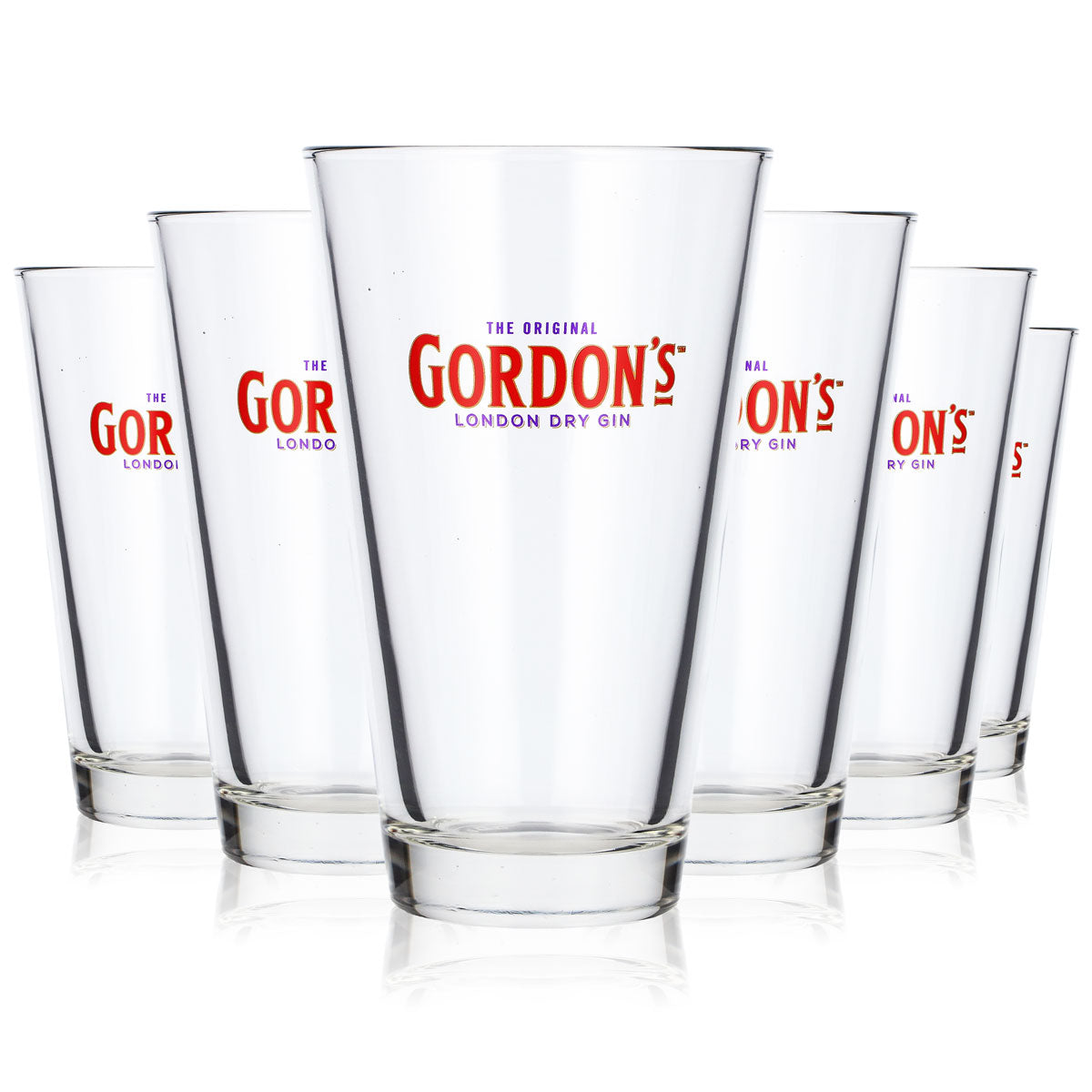 6 szt. szklanek do ginu Gordons 0,33 l – szklanki do long drinków, kubki, tumblery, Rastal, Lowball (zestaw 6 sztuk)