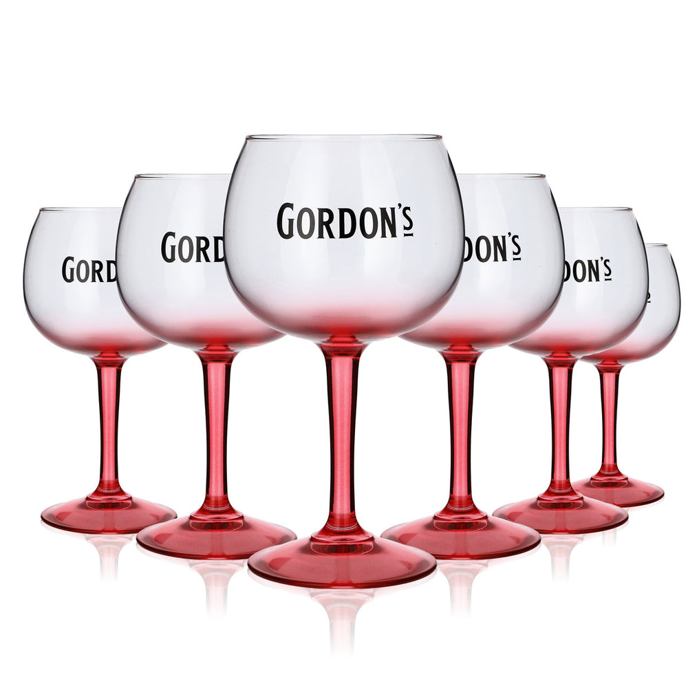 6x szklanka Gordona 0,45 l szklanka balonowa Gin Tonic różowa zestaw szklanek koktajlowych Gastro