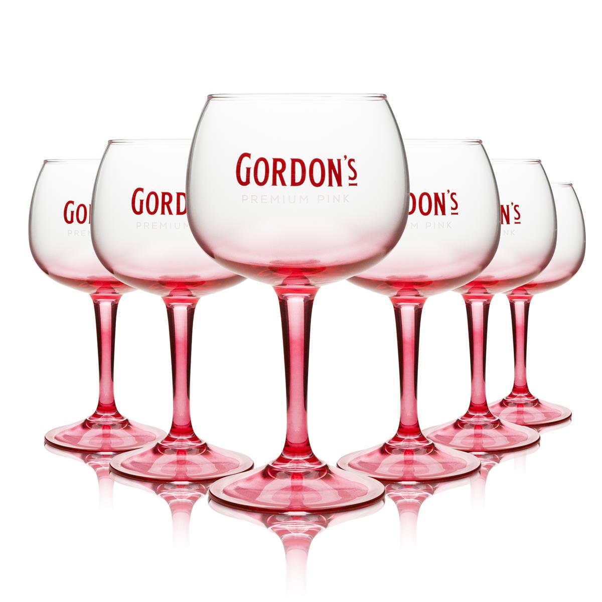 6x Gordons Glass 0.45l różowe kieliszki balonowe Gin Tonic Cocktail Aperitif Glasses – Widok 2