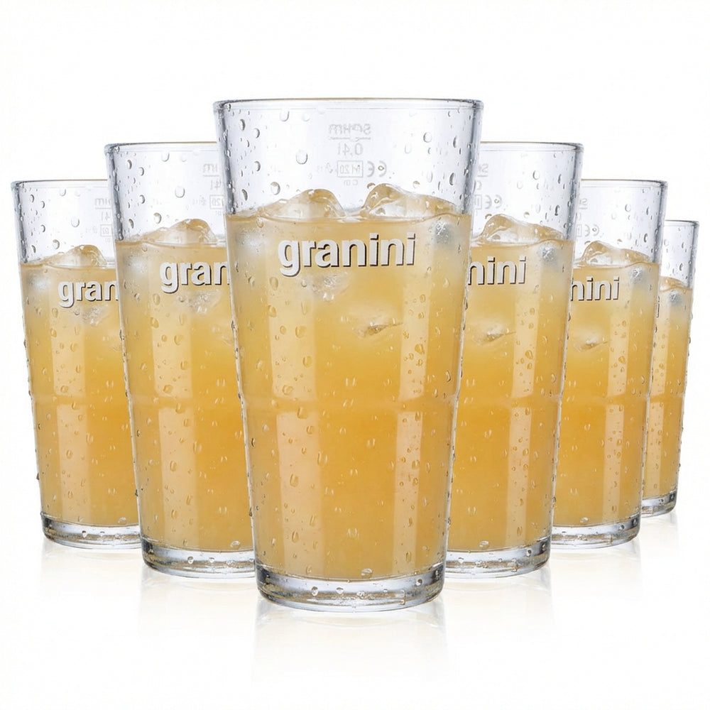 6x szklanki do soku Granini Szklanki do soku 0,4 l Kubki Szklanki do drinków Rastal