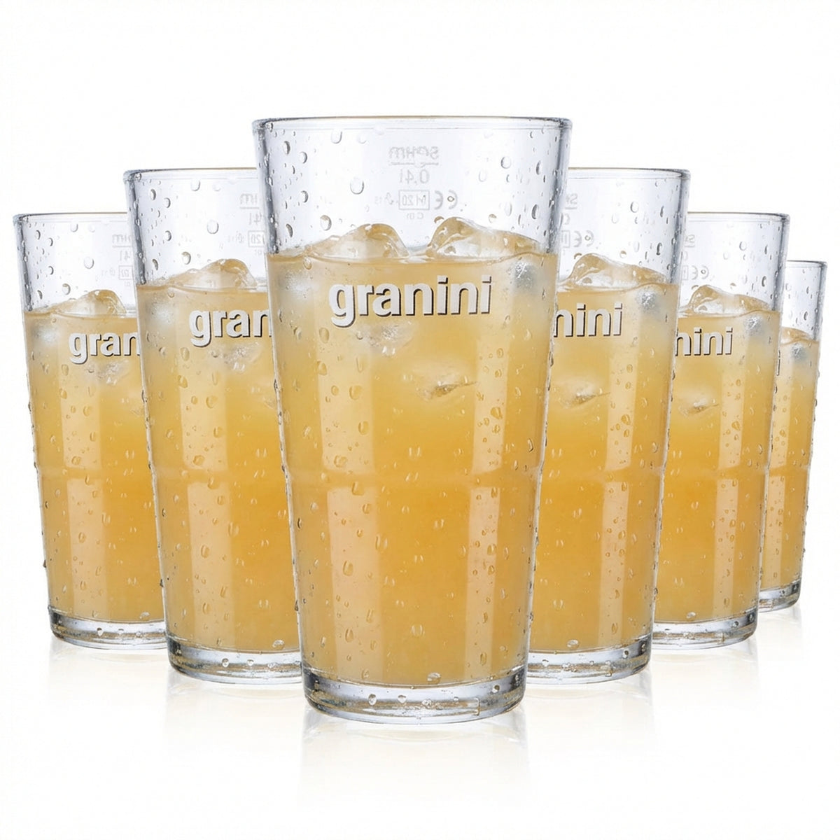 6x szklanki do soku Granini Szklanki do soku 0,4 l Kubki Szklanki do drinków Rastal