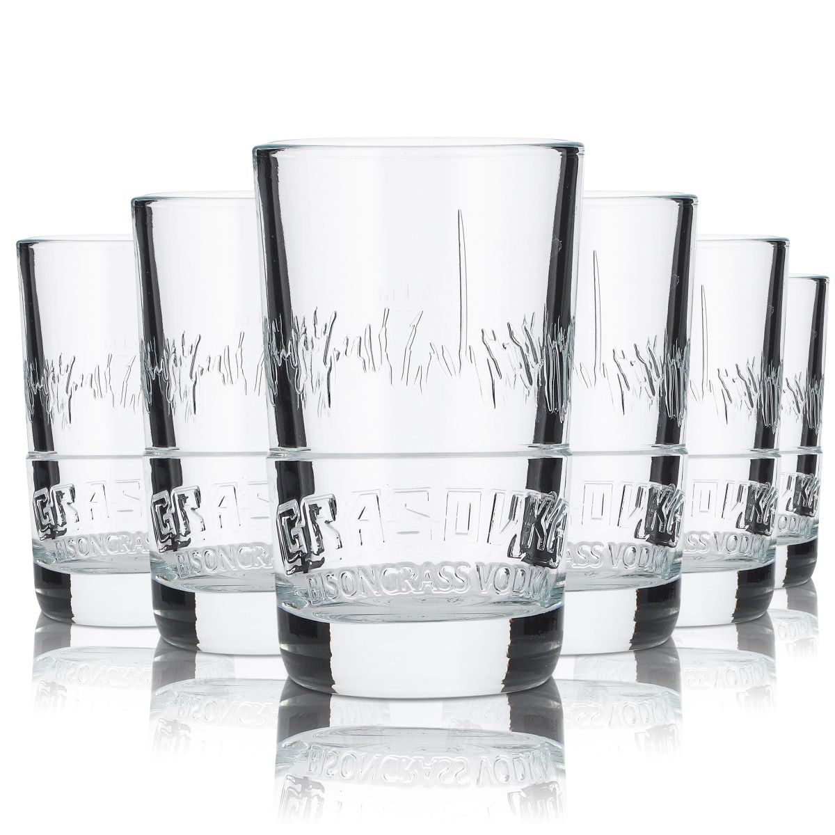 6x kieliszek Grasovka 4cl shot glass kieliszek do wódki tumbler zestaw kieliszków z krótkim obrysem
