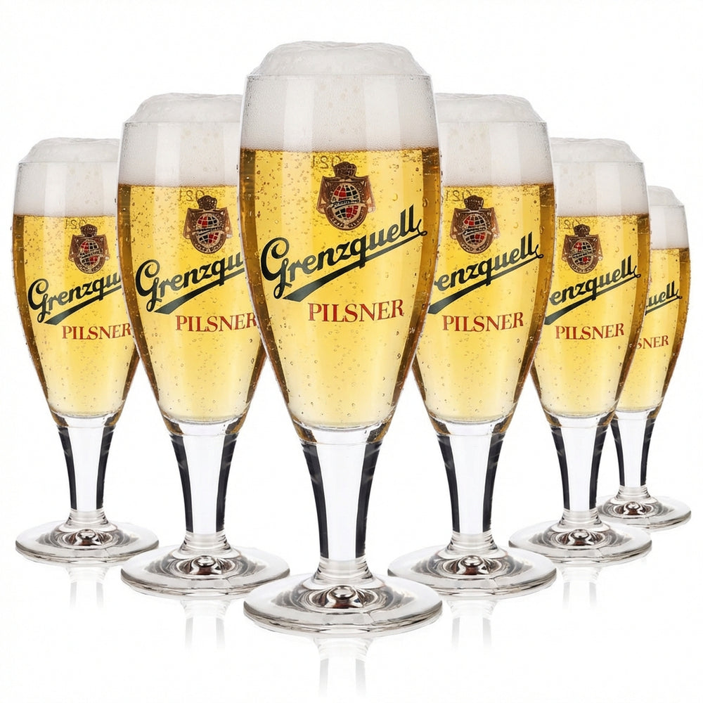 6x szklanka do piwa Grenzquelle 0,2 l szklanka w kształcie kielicha szklanka w kształcie tulipana szklanki do piwa