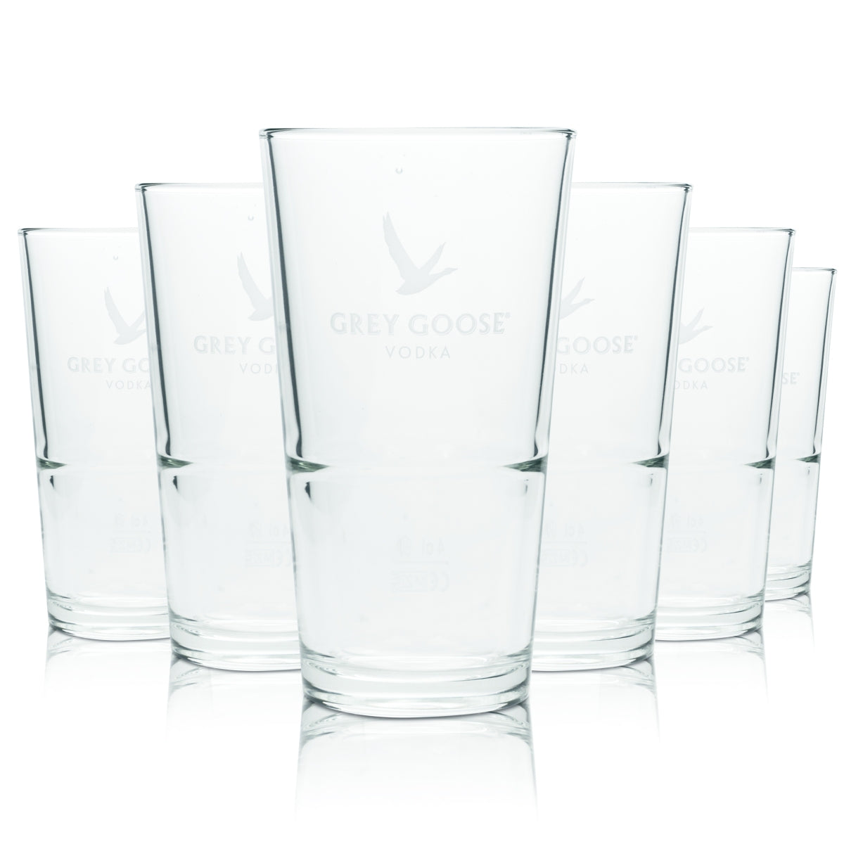 6 kieliszków do koktajli Grey Goose Glass 0.37l Longdrink Stackble Weighted Gastro Bar