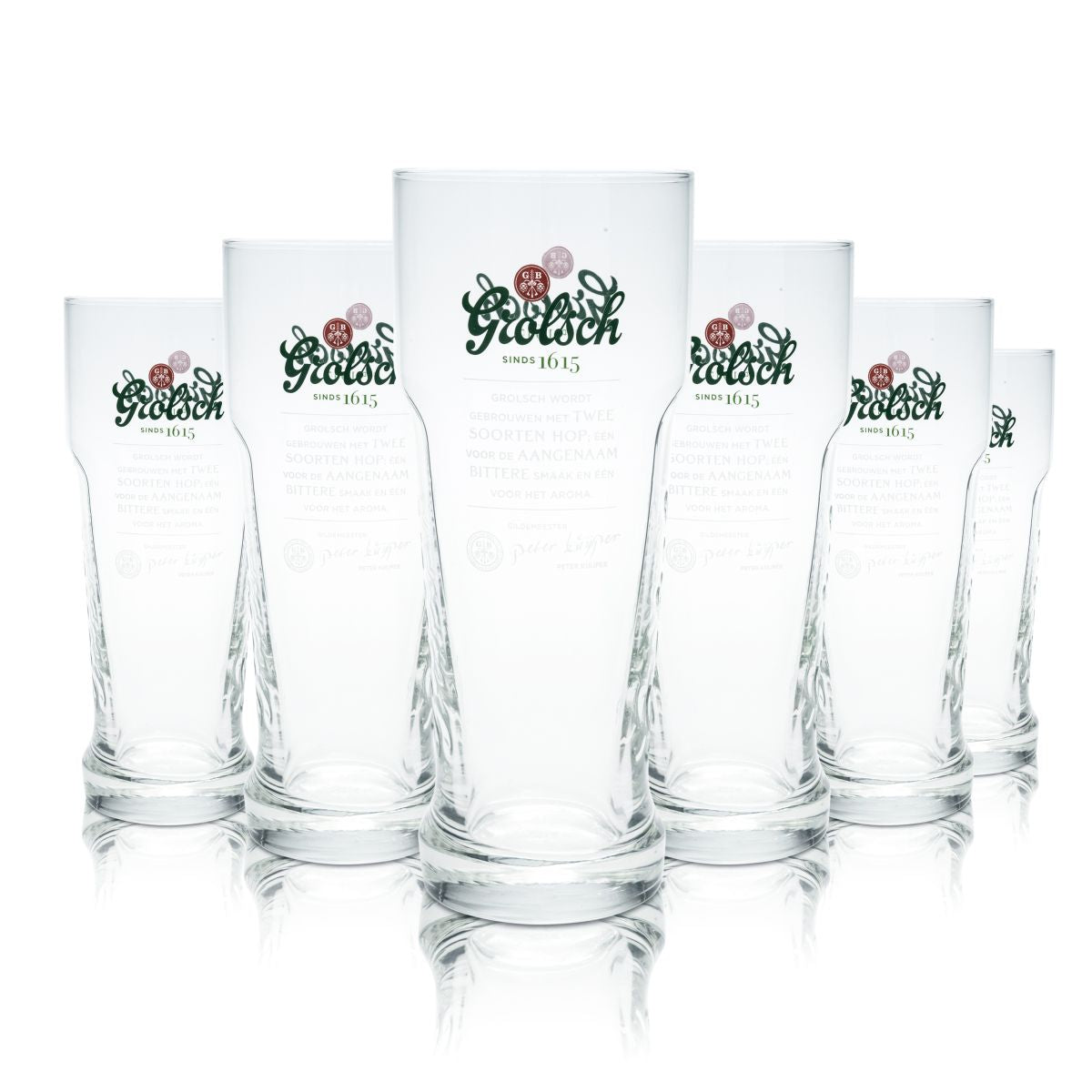 6x Grolsch Glass 0,5l Zestaw kieliszków do piwa Brewery Netherlands