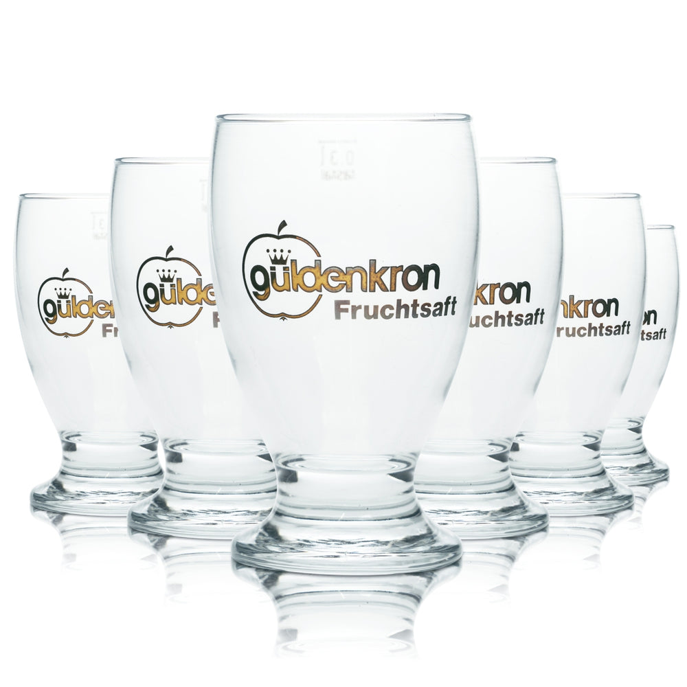 6x sok Güldenkron, szklanka 0,2 l, kubek w kształcie tulipana, szklanki gastronomiczne, barowe, owocowe, jabłkowe