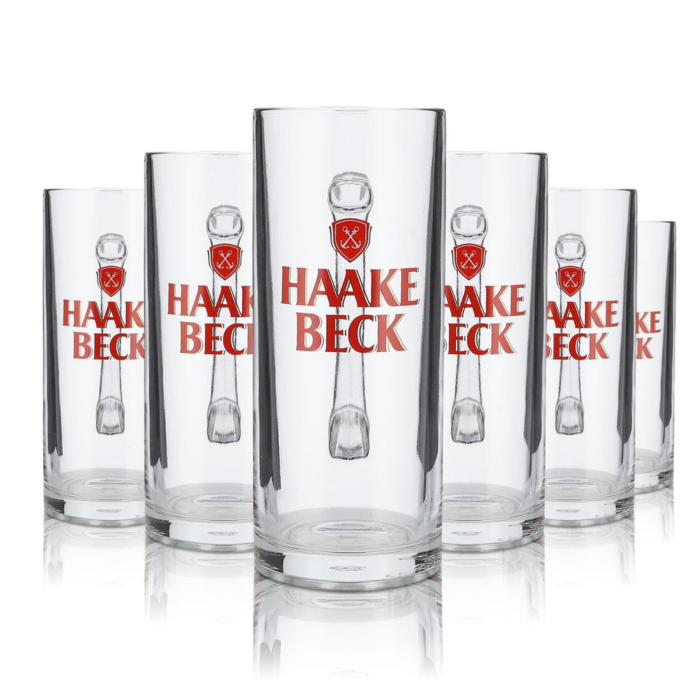 6x Haake Beck Szklanka 0,3 l Kufel do piwa Zestaw szklanek do piwa Browar Gastronomia