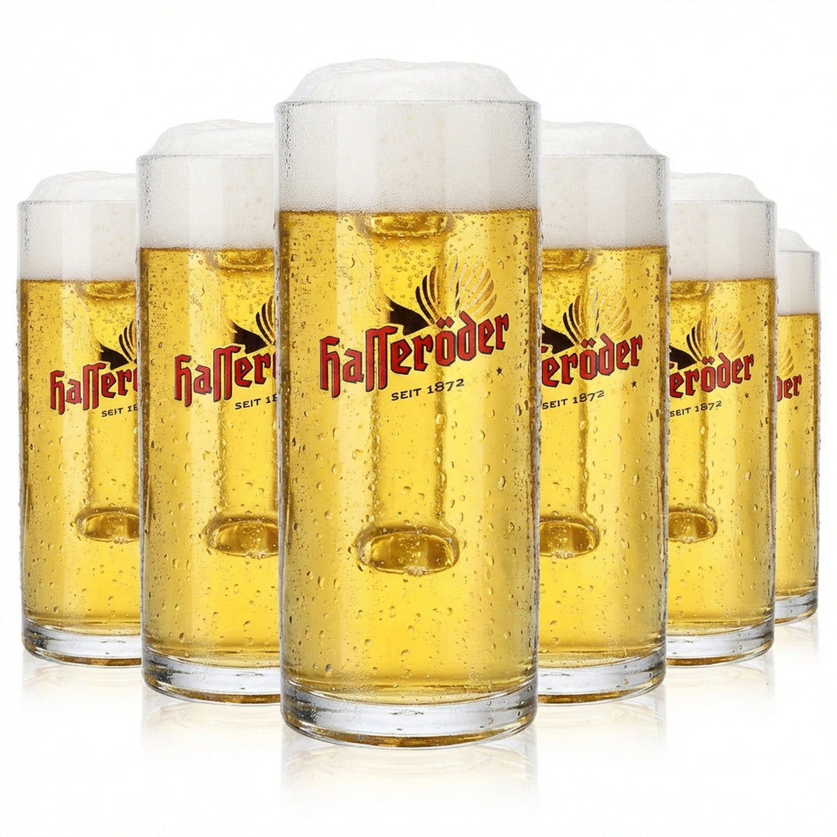 6x szklanka do piwa Hasseröder Szklanki do piwa Kufle 0,3 l Dzbanek Reno