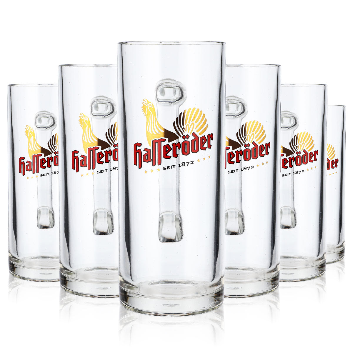 6x szklanka do piwa Hasseröder Szklanki do piwa Kufel 0,5 l Dzbanek Reno