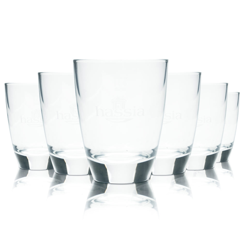 6x Hassia szklanka 0,2l tumbler woda mineralna źródlana gazowana szklanki gastro kalibrowane