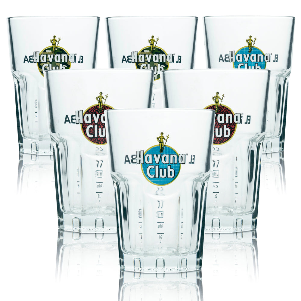6x Havana Glass 0.34l Zestaw szklanek do longdrinków Tiger Mixed Limitowana Edycja Specjalna