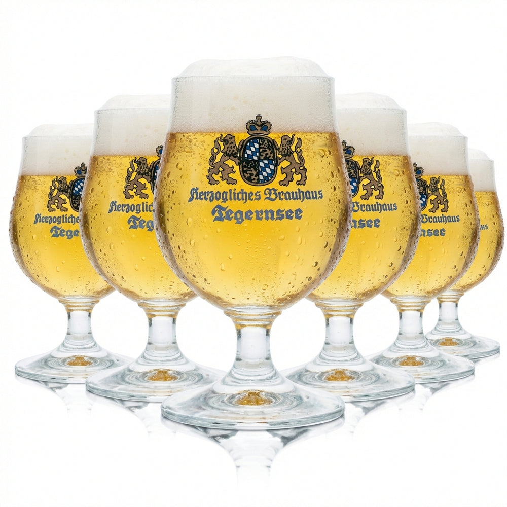 6x HB Tegernsee szklany kieliszek tulipanowy 0,2l z podziałką Gastro Brauhaus