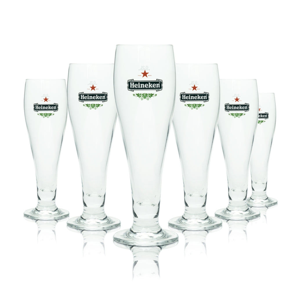6x Heineken Beer Glass 0,2l Goblet SuperPrestige Ritzenhoff Tulip Pils Szklanki do piwa