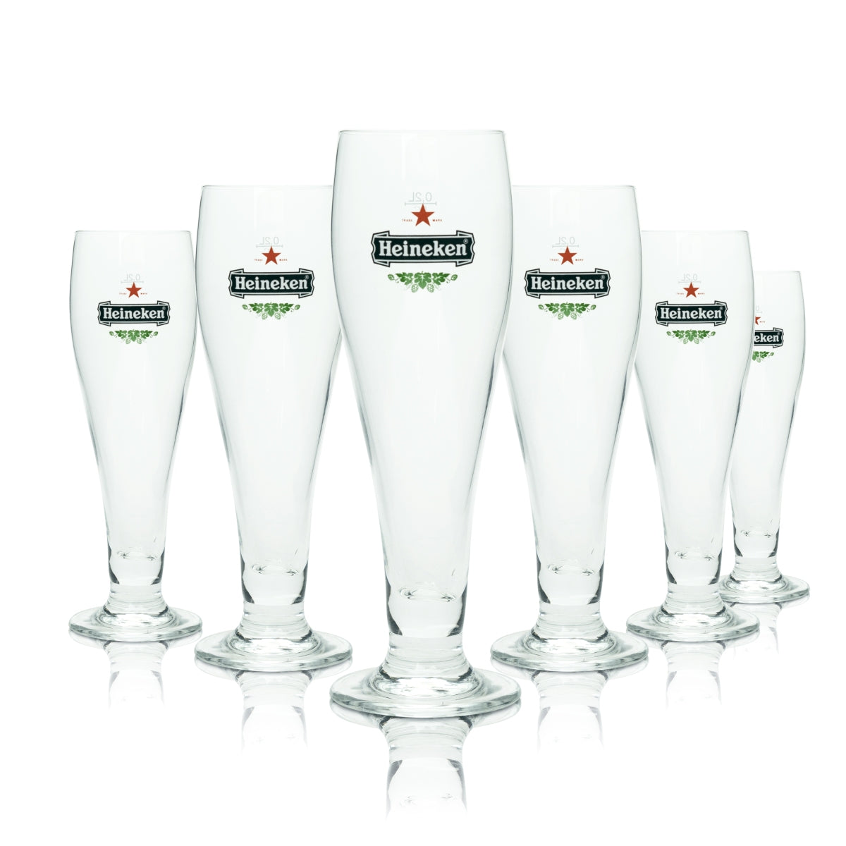 6x Heineken Beer Glass 0,2l Goblet SuperPrestige Ritzenhoff Tulip Pils Szklanki do piwa