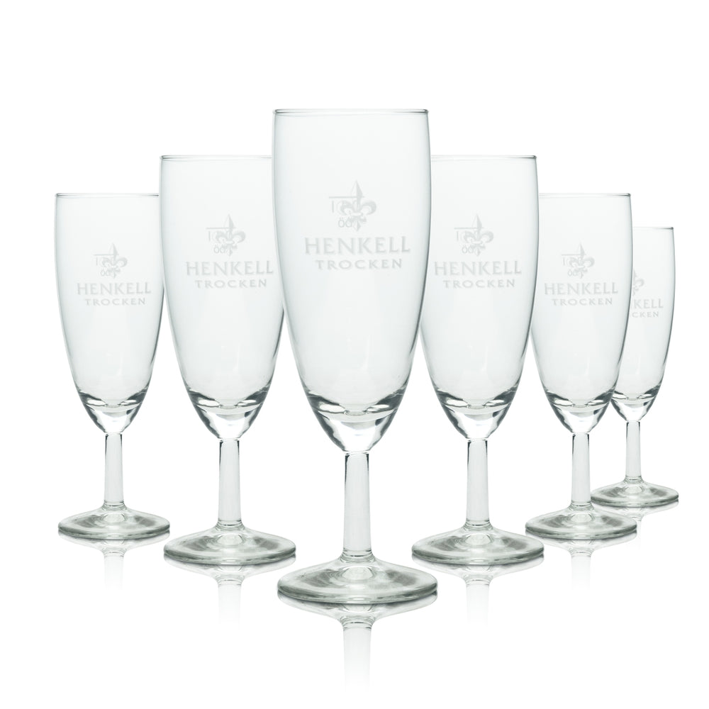 6x Henkell Kieliszek do wytrawnego wina musującego Flet 0,1l Kieliszek do szampana Kieliszek do prosecco