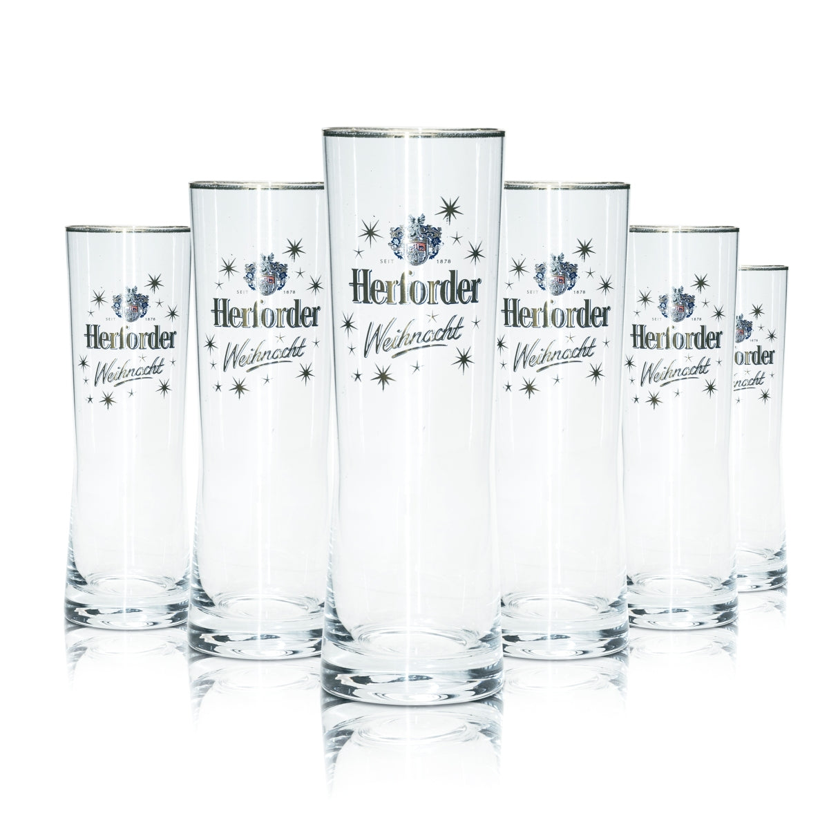 6x Herforder Szklanka do Piwa 0,25l Świąteczna Szklanka Rastal Pils Flute Stange Szklanki do Piwa