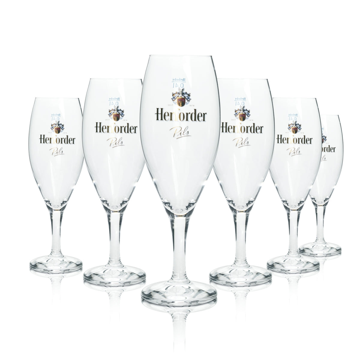 6x Herforder Pils Szklanka do piwa 0,4l Goblet Imperial Sahm Tulip Szklanki Browar Stiel