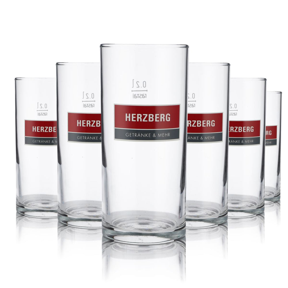 6x szklanka Herzberg 0.2l Willi tumbler stemware Trimnkglas zestaw szklanek do wody soku lemoniady